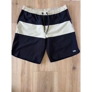 Salty Crew Mens Hybrid Board Shorts Black Tan Colorblock Ripstop Size Large